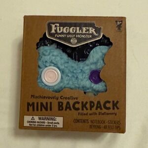 Fuggler Mini Backpack Stationery Set Kids Teal Blue New Funny Ugly Monster FG043